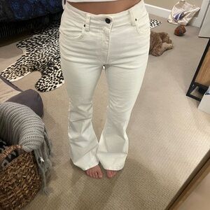Cotton On Women's Off-White Flare Jeans